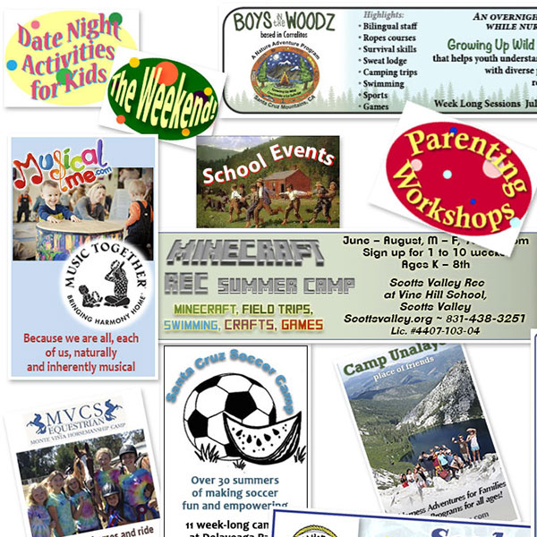 Santa Cruz Parent website ads montage1