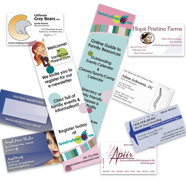 Biz cards & bookmark.